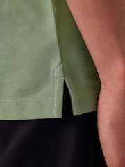 Green Regular Fit Short Sleeve Pique Polo Shirt - Image 5 of 8