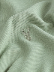 Green Regular Fit Short Sleeve Pique Polo Shirt - Image 8 of 8