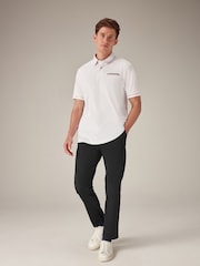 White Short Sleeve Smart Collar Polo Shirt - Image 3 of 7