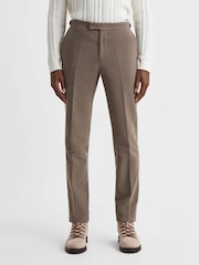 Reiss Mushroom Wall Slim Fit Moleskin Adjuster Trousers - Image 1 of 6