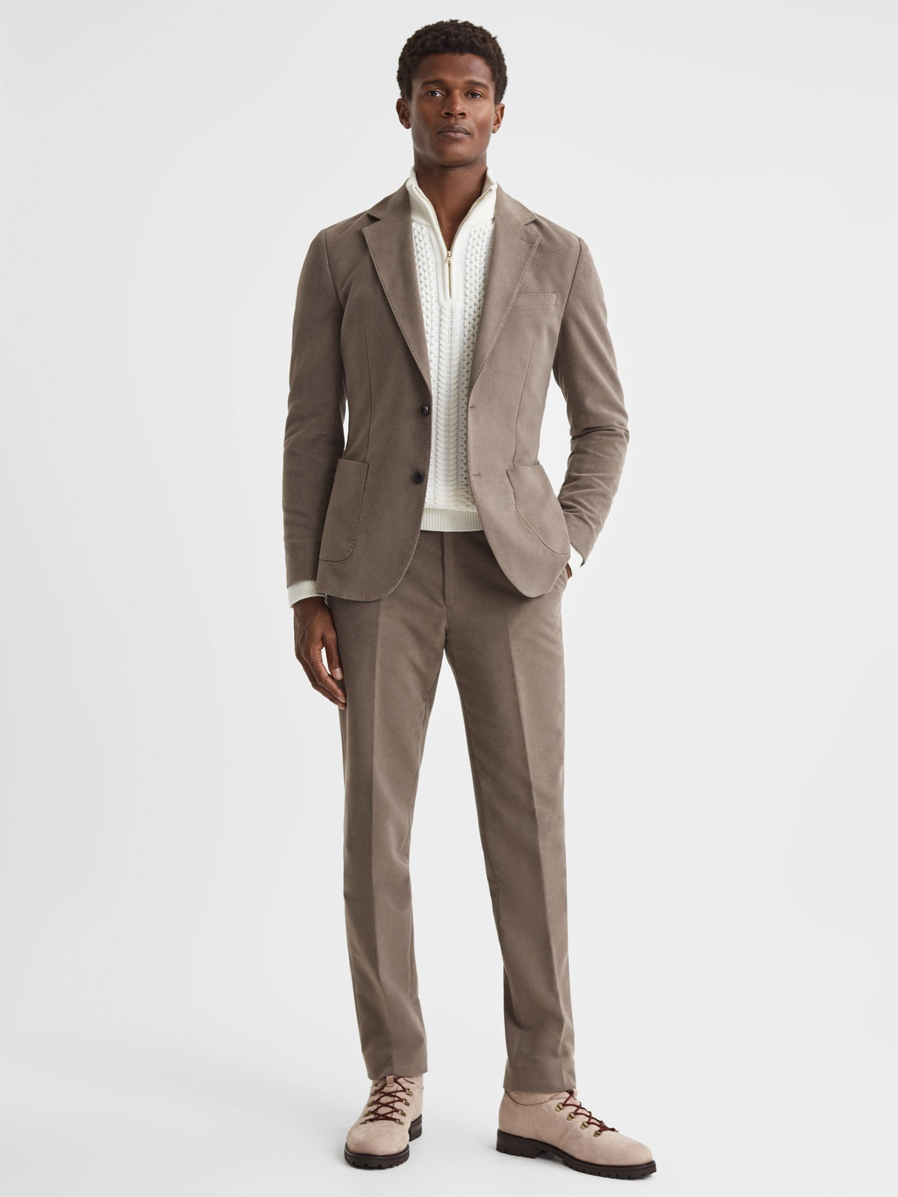 Buy Reiss Wall Slim Fit Single Breasted Moleskin Blazer Next Ukraine