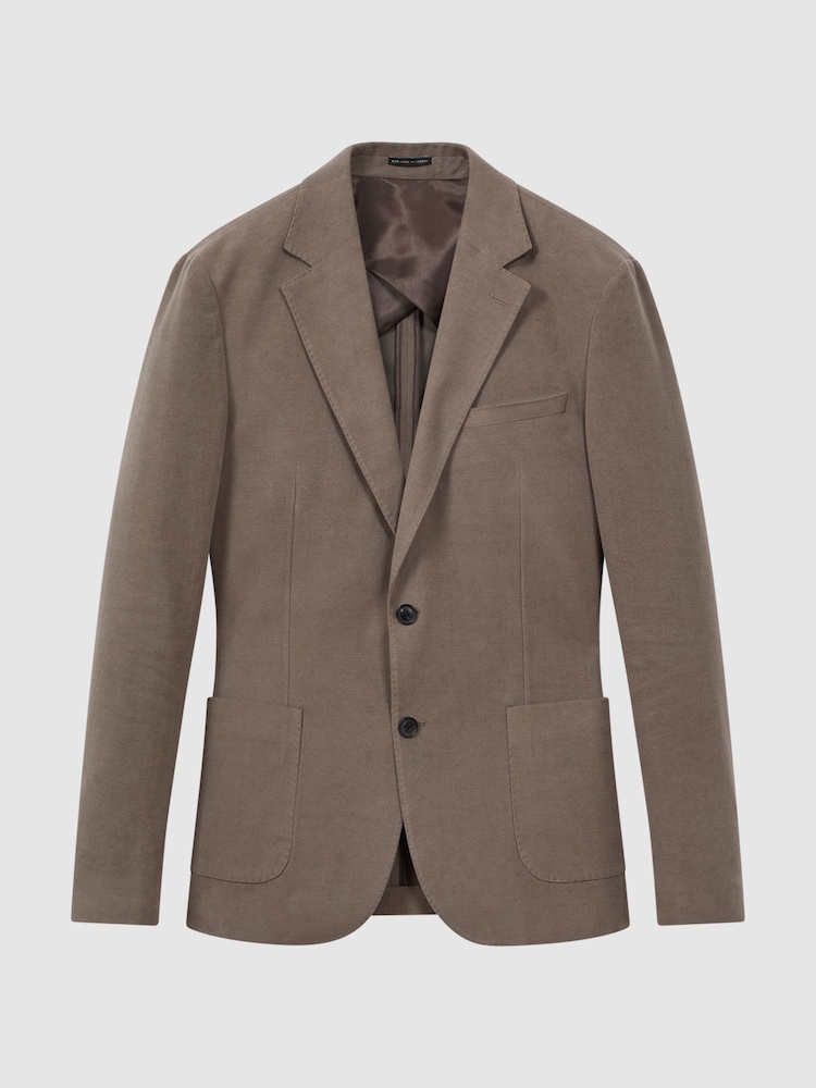 Reiss Wall Einreihiger Blazer aus Moleskine in Slim Fit - Bild 2 von 8 Reiss Wall Einreihiger Blazer aus Moleskine in Slim Fit - Bild 2 von 8