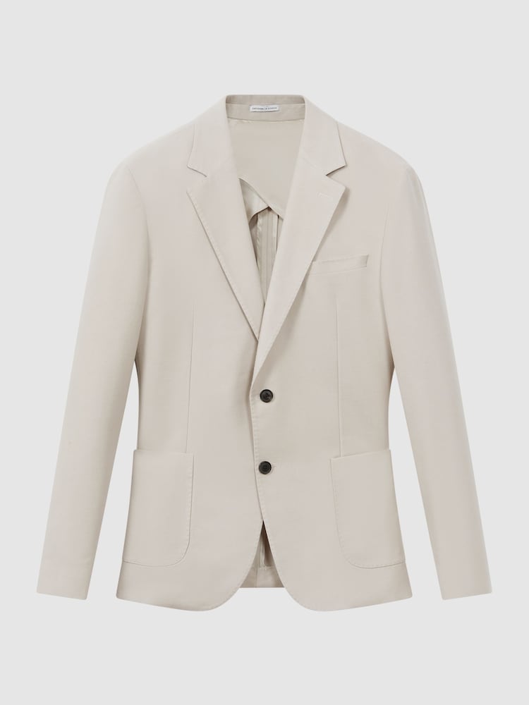 Reiss Stone Grove Slim Fit Single Breasted Moleskin Blazer - Image 2 of 9