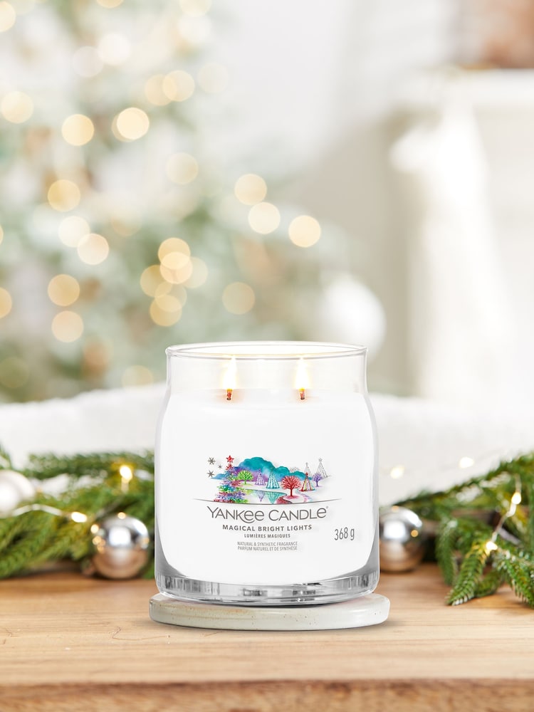 Yankee Candle White Signature Medium Jar Magical Bright Lights Scented Candle - Image 1 of 1