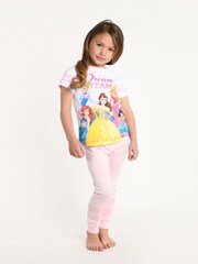 Brand Threads Pink Disney Princces Girls Pyjama Set - Image 1 of 5