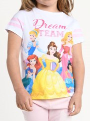 Brand Threads Pink Disney Princces Girls Pyjama Set - Image 3 of 5
