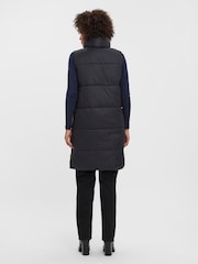 VERO MODA Black Longline Padded Gilet - Image 2 of 6