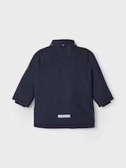 Name It Blue Teddy Lined Parka Jacket With Detachable Hood - Image 2 of 5