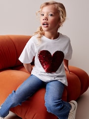 Red Heart Sequin T-Shirt (3-16yrs) - Image 1 of 7
