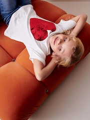 Red Heart Sequin T-Shirt (3-16yrs) - Image 4 of 7