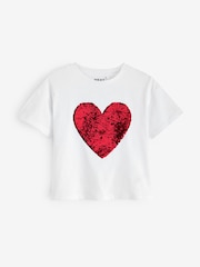 Red Heart Sequin T-Shirt (3-16yrs) - Image 5 of 7