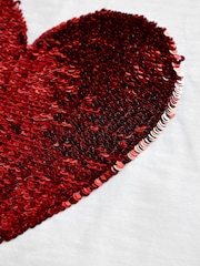 Red Heart Sequin T-Shirt (3-16yrs) - Image 7 of 7