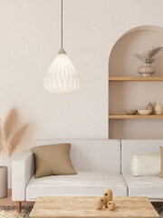 Eglo Black Minting Origami Style Pendant Ceiling Light - Image 1 of 4