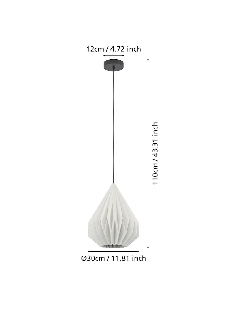 Eglo Black Minting Origami Style Pendant Ceiling Light - Image 4 of 4