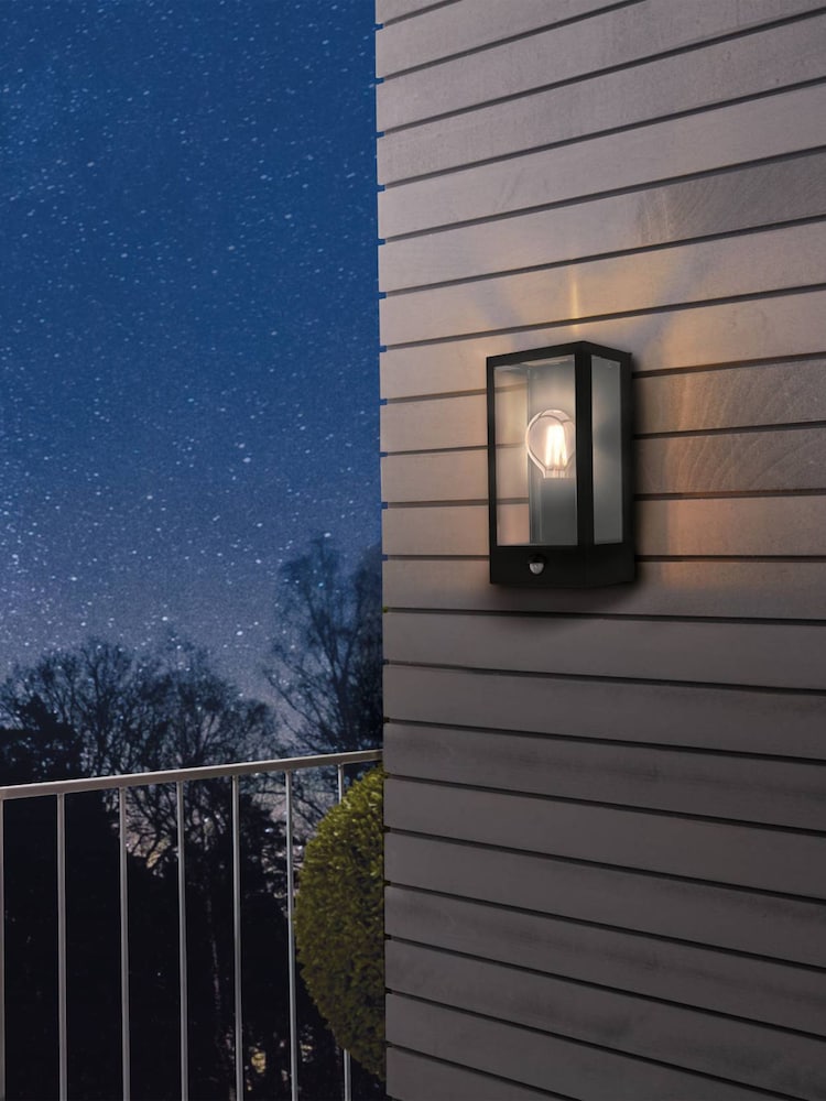 Eglo Black Alamonte Steel Outdoor Wall Light - Image 1 of 3