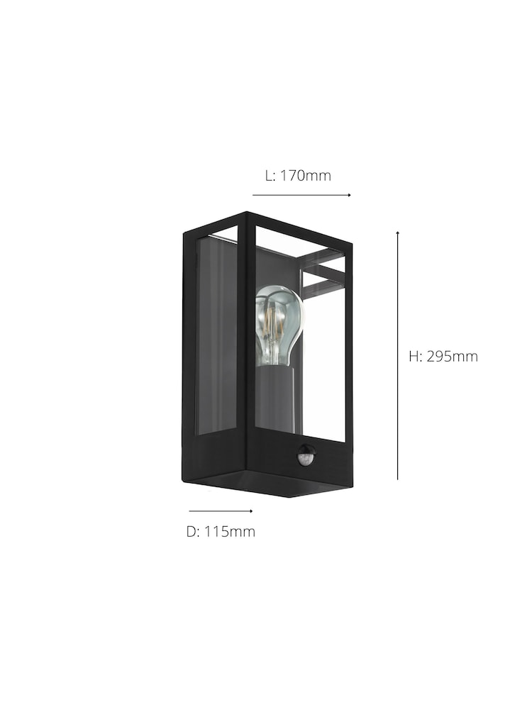 Eglo Black Alamonte Steel Outdoor Wall Light - Image 3 of 3