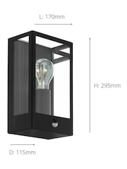 Eglo Black Alamonte Steel Outdoor Wall Light - Image 4 of 5
