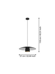 Eglo Black/Gold Felixkirk Single Pendant Ceiling Light - Image 4 of 4