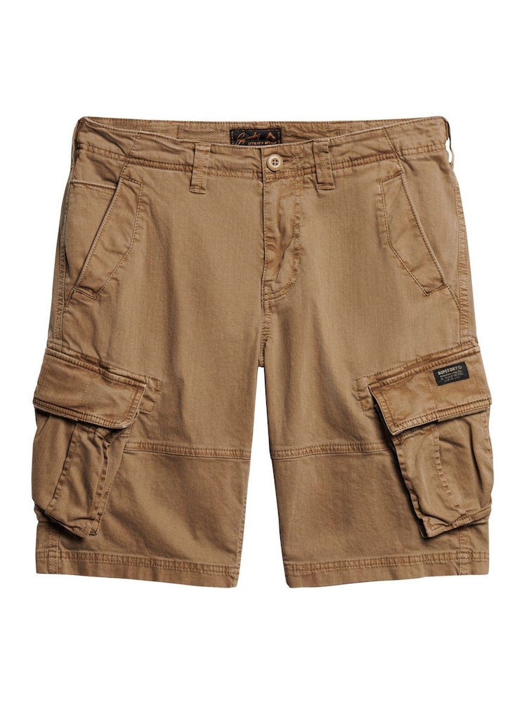 Marrón - Superdry Core Cargo Relaxed Fit Shorts - Imagen 1 de 9