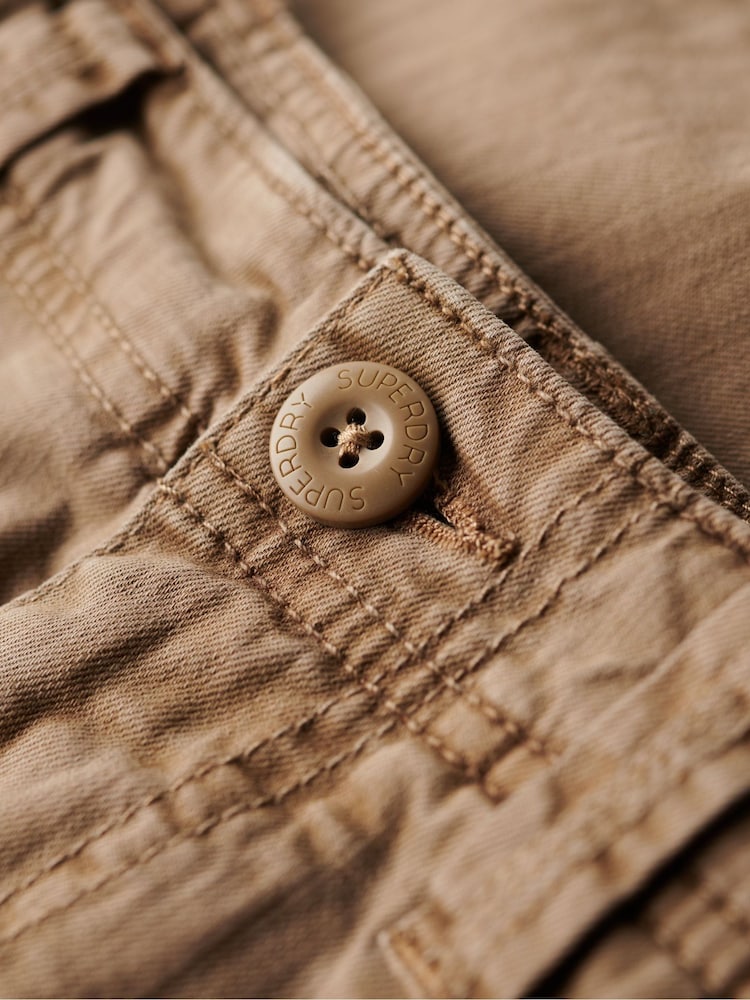 Superdry Brown Core Cargo Relaxed Fit Shorts - Image 6 of 6 Superdry Brown Core Cargo Relaxed Fit Shorts - Image 6 of 6