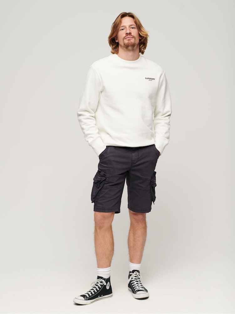 Superdry Black Core Cargo Relaxed Fit Shorts - Image 3 of 7