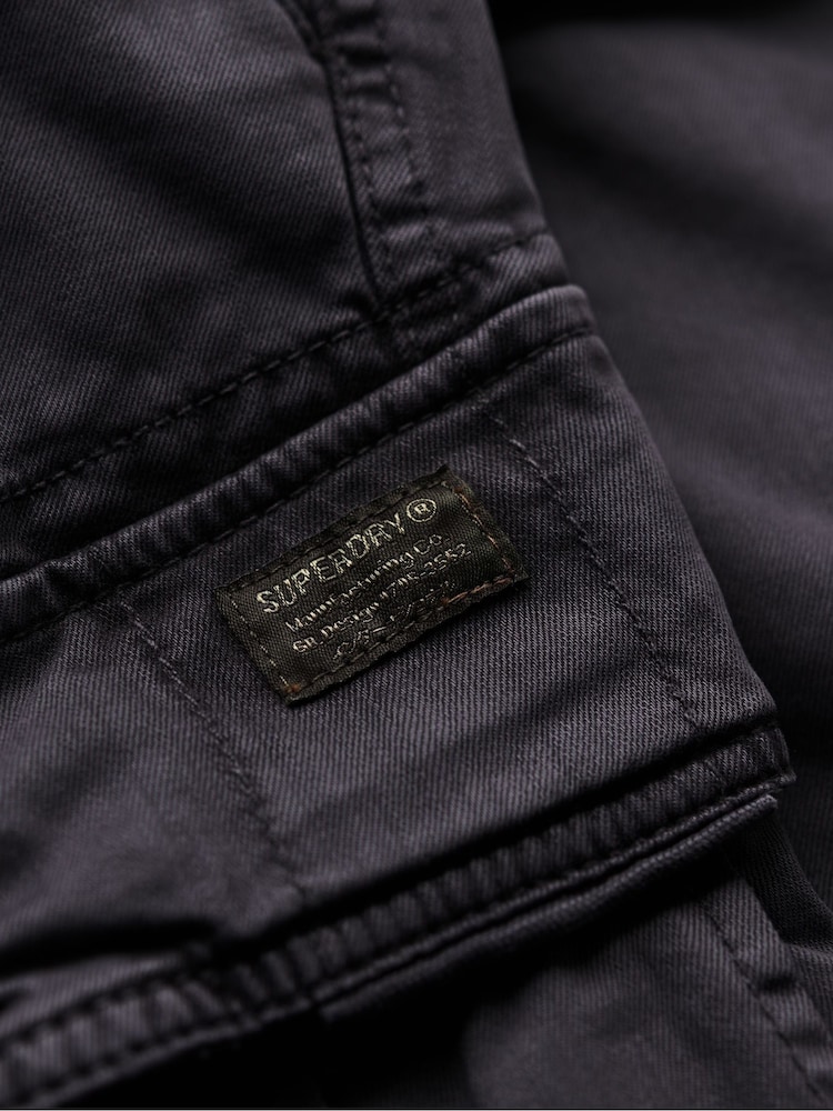 Superdry Black Core Cargo Relaxed Fit Shorts - Image 6 of 7