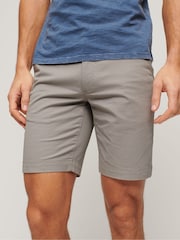 Superdry Grey Stretch Chinos Shorts - Image 1 of 7