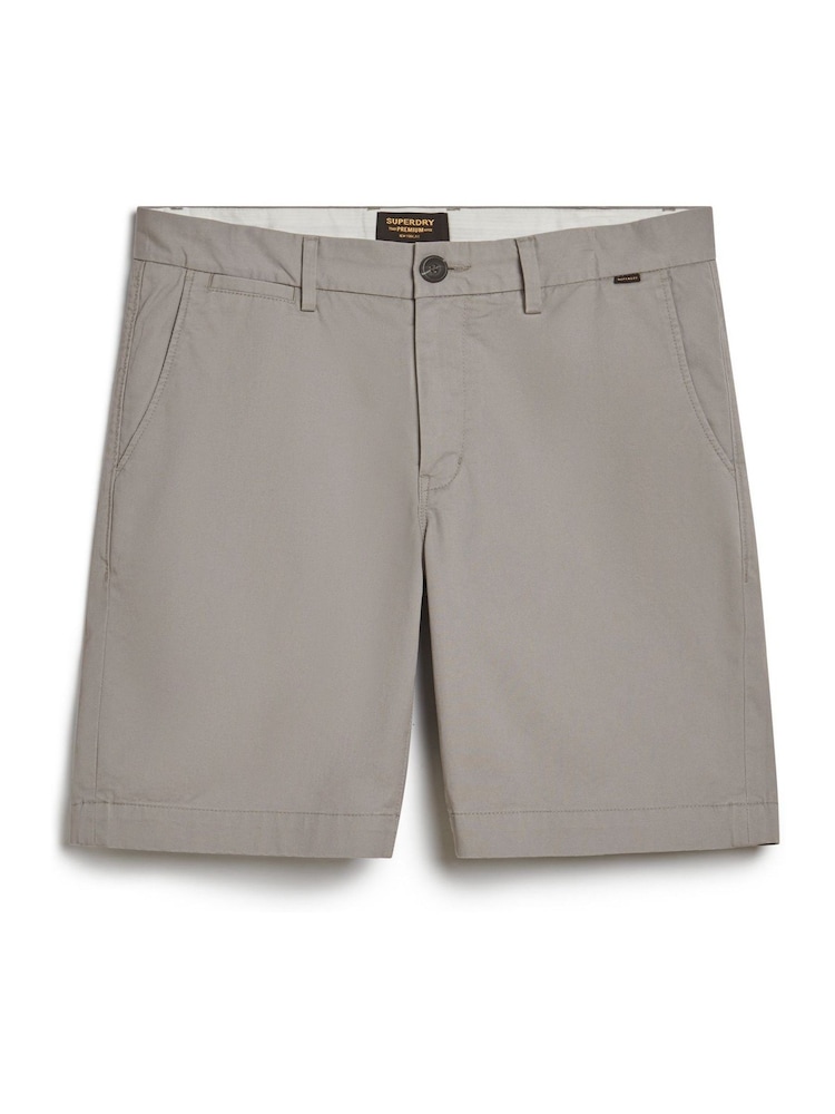 Superdry Grey Stretch Chinos Shorts - Image 5 of 7