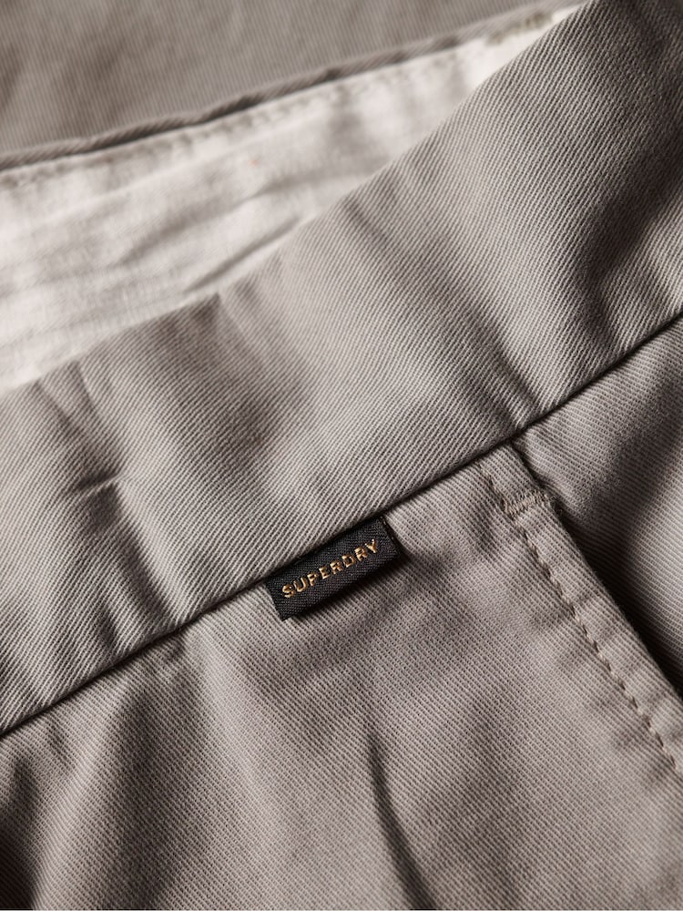 Superdry Grey Stretch Chinos Shorts - Image 7 of 7