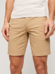Superdry Shaker Beige Stretch Chinos Shorts - Image 1 of 7