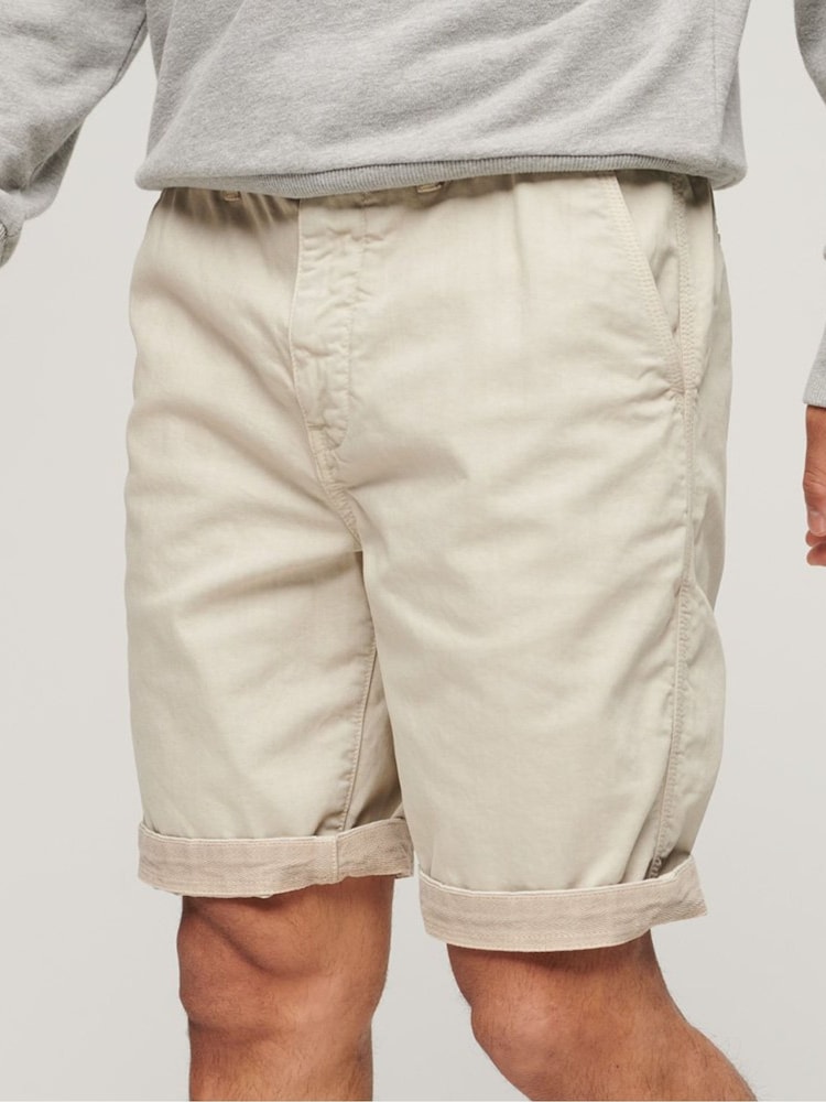 Superdry Cream Vintage International Slim Fit Chino Shorts - Image 2 of 7