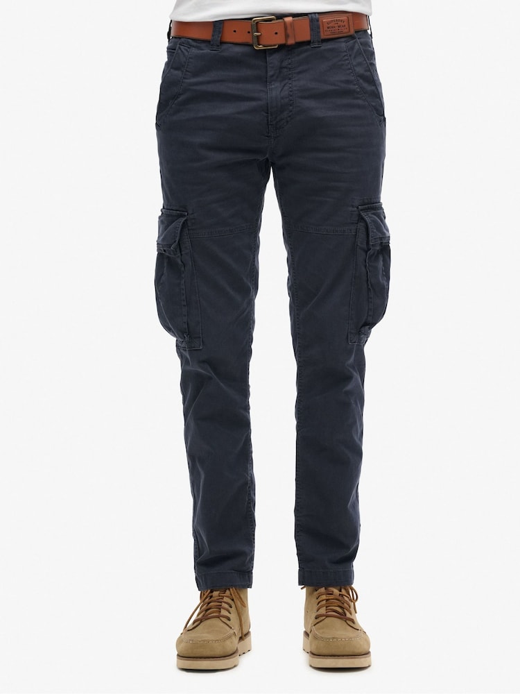 Superdry Blue Core Cargo Trousers - Image 2 of 5