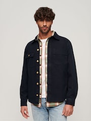 Superdry Blue Surplus Canvas Overshirt - Image 1 of 6