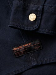 Superdry Blue Surplus Canvas Overshirt - Image 5 of 6