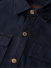 Superdry Blue Surplus Canvas Overshirt - Image 6 of 6