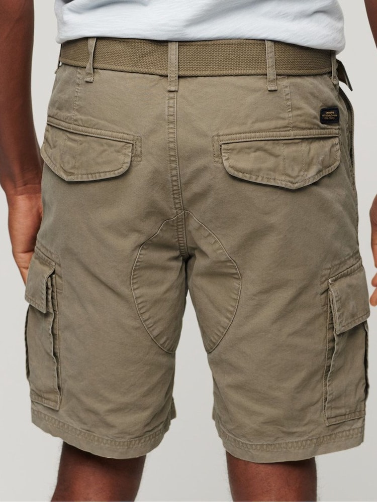 Superdry Brown Chrome Heavy Cargo 100% Cotton Shorts - Image 2 of 7