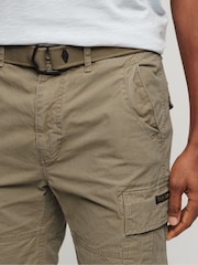 Superdry Brown Chrome Heavy Cargo 100% Cotton Shorts - Image 3 of 7