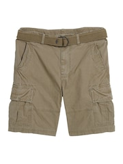 Superdry Brown Chrome Heavy Cargo 100% Cotton Shorts - Image 5 of 7