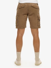 Superdry Brown Heavy Cargo 100% Cotton Shorts - Image 2 of 6