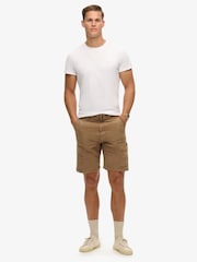 Superdry Brown Heavy Cargo 100% Cotton Shorts - Image 3 of 6