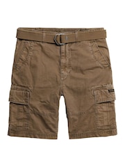 Superdry Brown Heavy Cargo 100% Cotton Shorts - Image 5 of 6