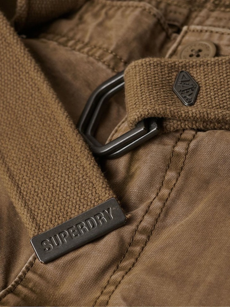 Superdry Brown Heavy Cargo 100% Cotton Shorts - Image 6 of 6