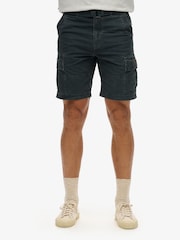 Superdry Blue Heavy Cargo 100% Cotton Shorts - Image 1 of 7