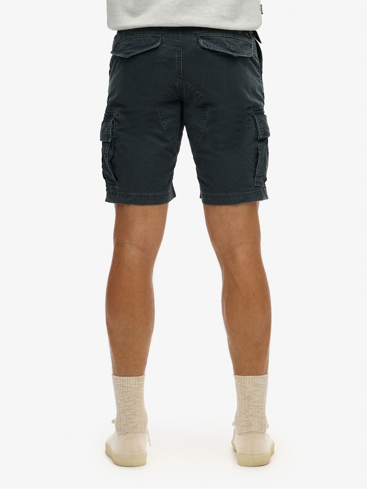 Superdry Blue Heavy Cargo 100% Cotton Shorts - Image 2 of 7