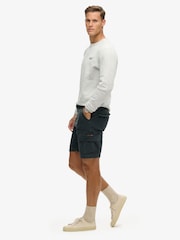 Superdry Blue Heavy Cargo 100% Cotton Shorts - Image 3 of 7