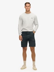 Superdry Blue Heavy Cargo 100% Cotton Shorts - Image 4 of 7