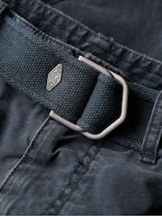 Superdry Blue Heavy Cargo 100% Cotton Shorts - Image 7 of 7