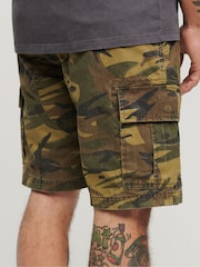Superdry Green 100% Cotton Heavy Cargo Shorts - Image 3 of 5