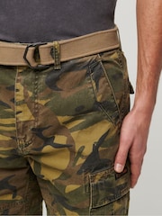 Superdry Green 100% Cotton Heavy Cargo Shorts - Image 4 of 5