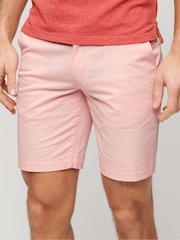 Superdry Pink Stretch Chinos Shorts - Image 1 of 7